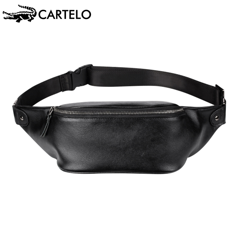 卡帝乐鳄鱼新款胸包韩版真皮单肩包休闲背包男士潮腰包斜挎包