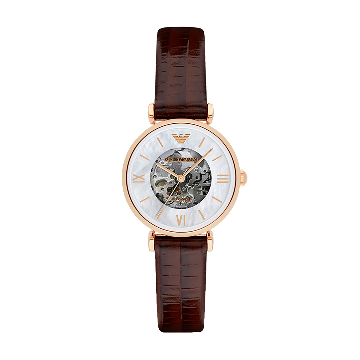 阿玛尼ar1993时尚镂空背透机械表女时尚自动机械表女士腕表参数