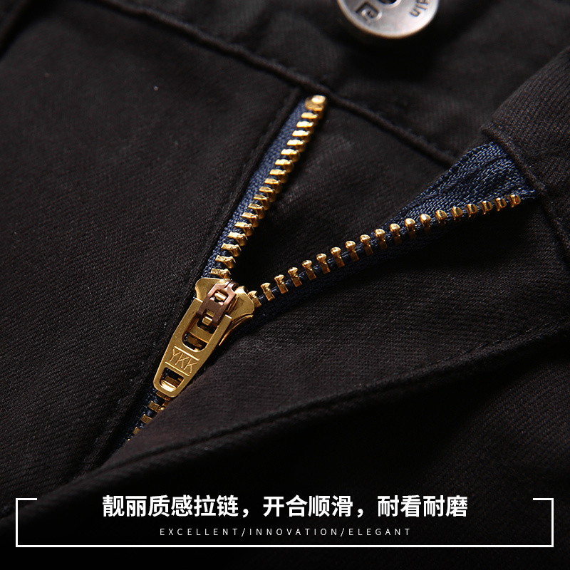 皮尔卡丹（pierre cardin）牛仔裤男 2018秋冬新品 时尚多色直筒修身商务百搭棉质弹力舒适柔软牛仔长裤