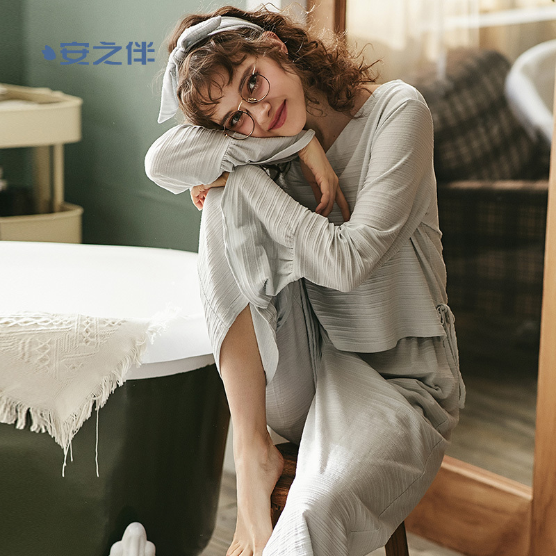 针织提条五件套女套装