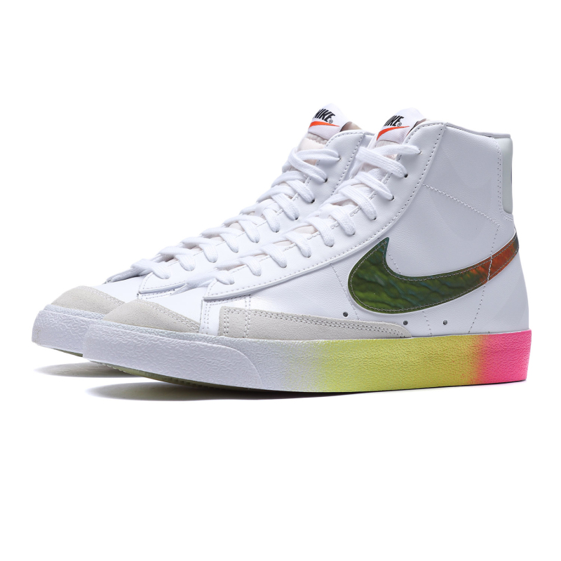 nike耐克板鞋开拓者炫彩镭射logo复古高帮休闲运动鞋cz8653视频