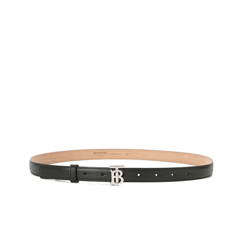博柏利 BURBERRY TB 腰带2D TB LOGO光面皮8023440 女款腰带女士腰带 银扣图片