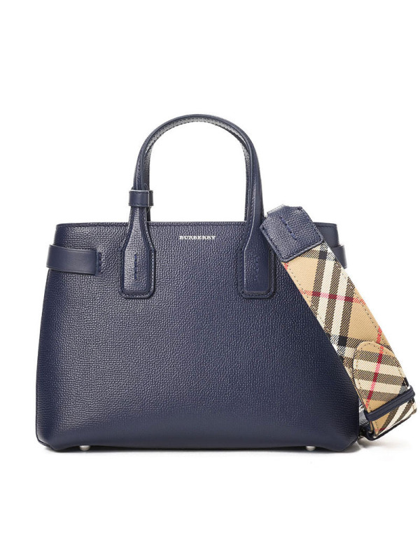 BURBERRY/博柏利 女包小号Banner格纹肩带手拎包 4076636