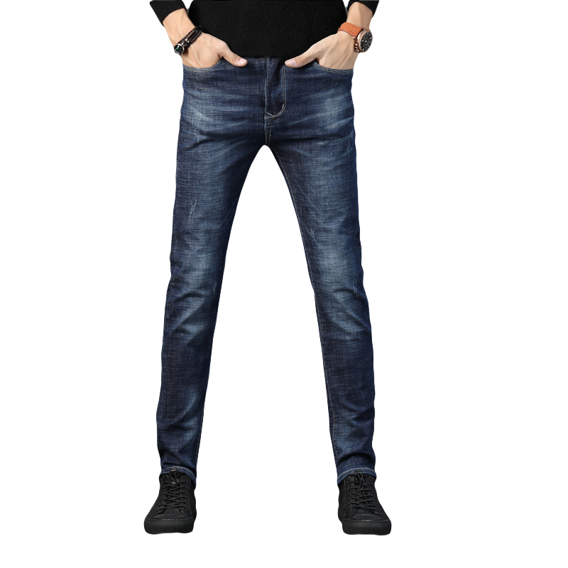 aemape美国苹果牛仔裤男士小脚商务修身弹力牛仔男裤子