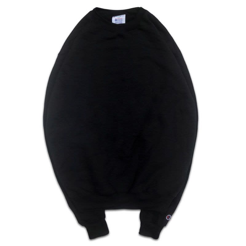 champion 冠军 秋冬基础款袖标男女情侣衫卫衣 S600BK图片