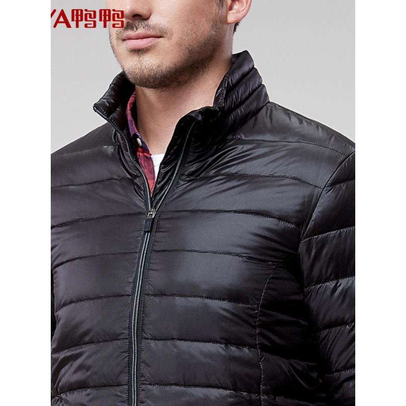 鸭鸭 春男装新款多色立领短款轻薄休闲羽绒服外套A-3562