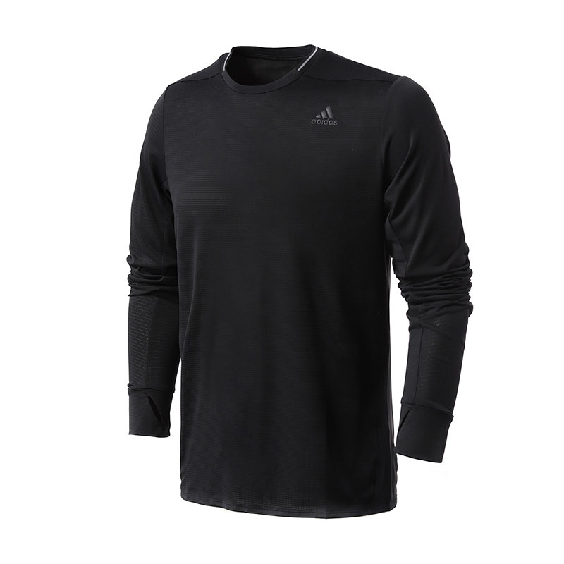 【自营】adidas阿迪达斯男子长袖T恤夏季跑步训练运动服BQ7195 L BQ7195黑色