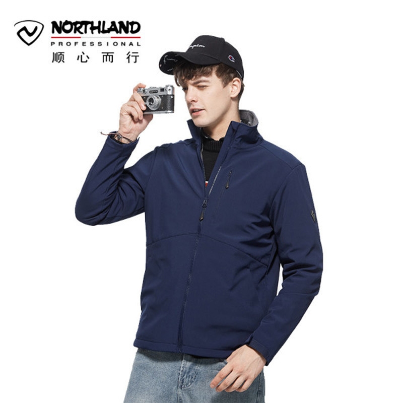 诺诗兰(NORTHLAND)户外2018秋冬新品男式软壳防风保暖休闲舒适风雪外套GF075X05/GF075X03