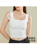 带胸垫背心收副乳痕内衣运动背心夏季方领外穿打底宽带背文胸