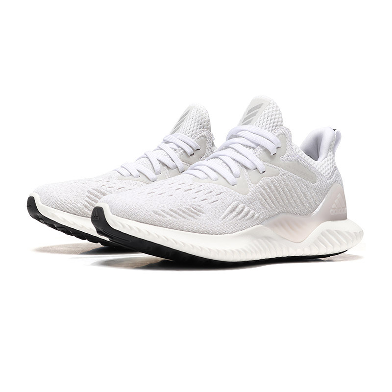 adidas阿迪达斯女子跑步鞋alphabounce小椰子休闲运动鞋B76048 B76048二度灰+一度灰