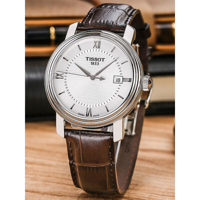 tissot天梭港湾系列皮带男士石英表t0974101603800