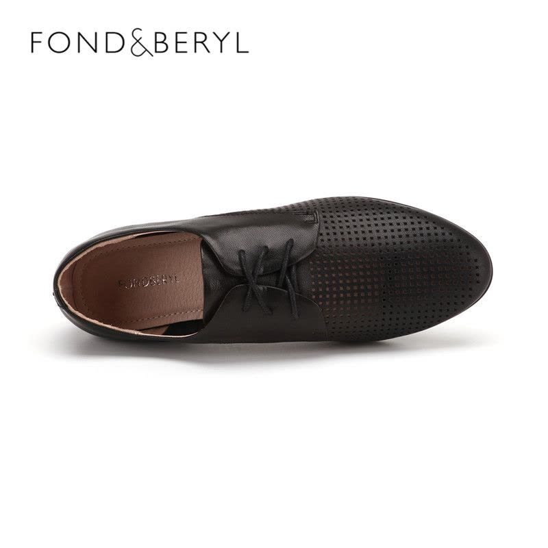 Fondberyl/菲伯丽尔 羊皮系带通勤深口女单鞋FB61111432图片