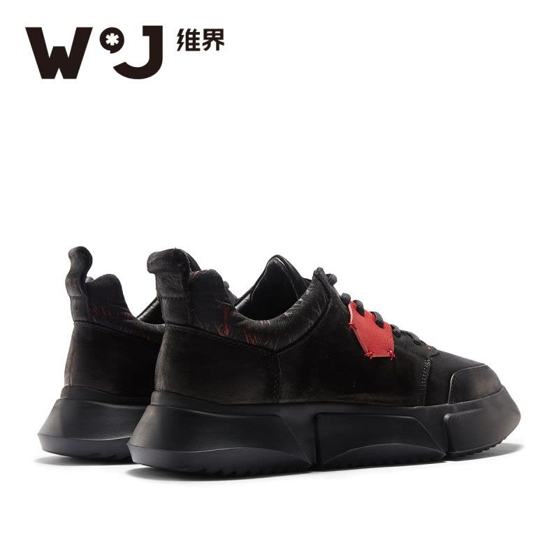 维界新款男鞋韩版潮流时尚休闲鞋个性舒适厚底板鞋潮街拍运动鞋男图片