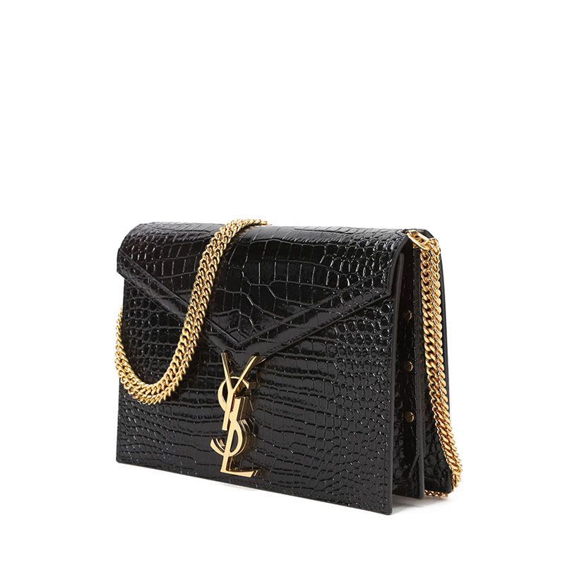 预售 圣罗兰 YSL CASSANDRA 信封包迷你 字母LOGO鳄鱼压纹 女士单肩包 532750金链图片