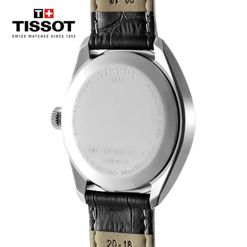 天梭(TISSOT)瑞士手表 PR100系列 天文台认证皮带男士石英表T101.451.16.051.00