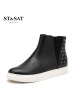 St&Sat/星期六冬切尔西短靴女圆头铆钉时尚女靴子SS64117251