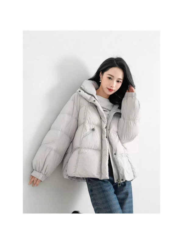 年冬新款轻奢云感泡芙设计感保暖连帽棉服女时尚短款加厚外套