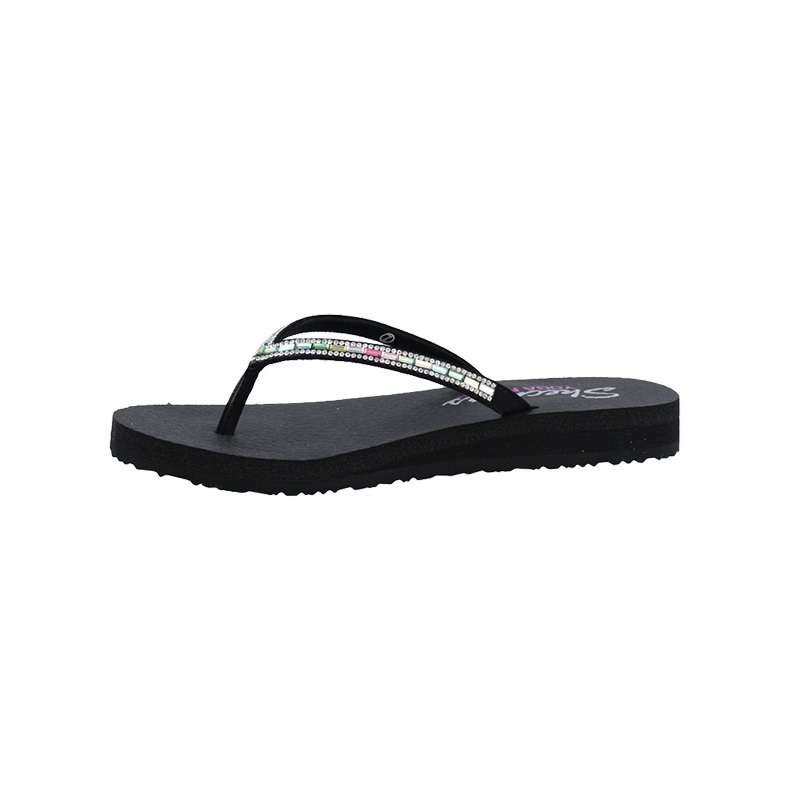 Skechers/斯凯奇女鞋夏季亮片淑女夹脚人字拖时尚简约拖鞋 38627