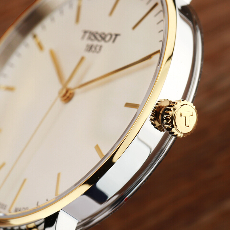 天梭(TISSOT)手表 魅时系列 石英男表 中性表 超薄系列简约时尚 男士手表T109.410.22.031.00