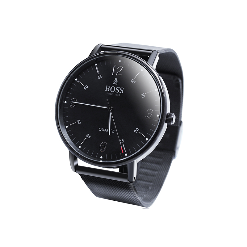 boss手表超薄简约石英表时尚商务网带手表男防水腕表