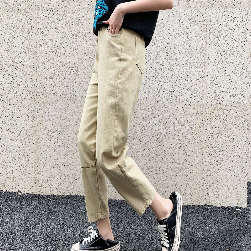 2019春秋新款哈伦裤女宽松韩版休闲直筒萝卜奶奶老爹裤女
