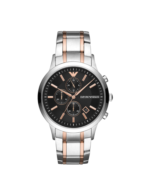 阿玛尼emporioarmani手表石英表男士雷纳托系列商务多功能日历男表ar1