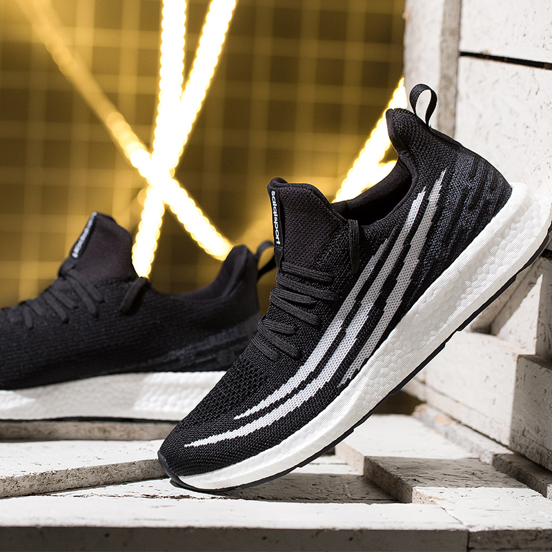 saiqi赛琪跑鞋情侣运动鞋跑步鞋爆米花底透气轻便女休闲鞋潮流男鞋