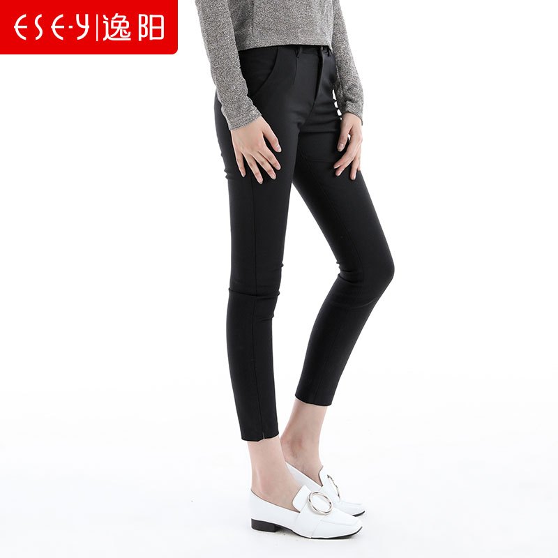 逸阳女裤逸阳春季修身显瘦九分裤紧身显瘦铅笔牛仔裤子女裤0371ME_2