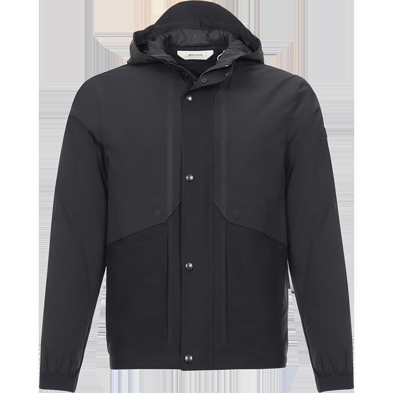 Z ZEGNA 杰尼亚 男士 锦纶/聚酯纤维连帽棉服夹克外套 VV046 ZZ050