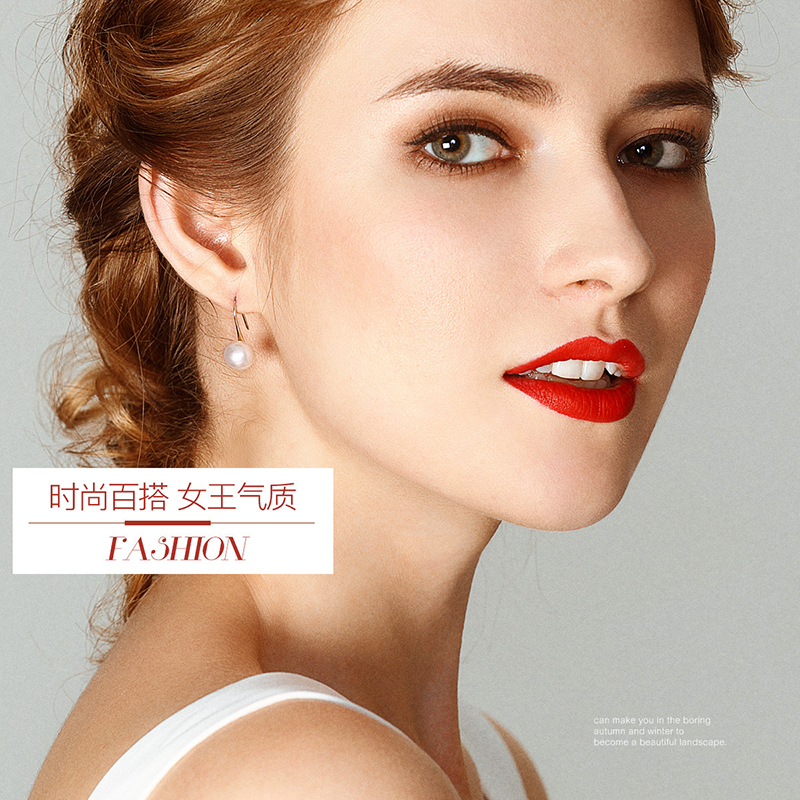 佰色传情(BRIR) S925银耳钉女淡水珍珠耳环时尚气质高跟鞋韩国经典款耳坠耳饰品