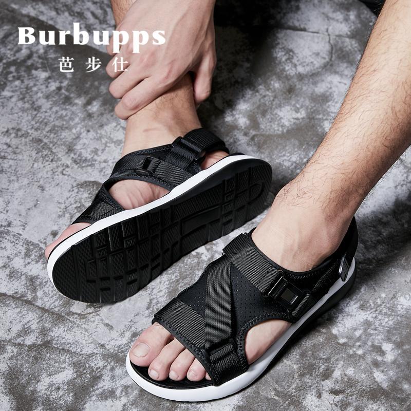 法国芭步仕(Burbupps)2019春夏尚新男士凉鞋软底个性时尚凉拖两用休闲沙滩男鞋潮