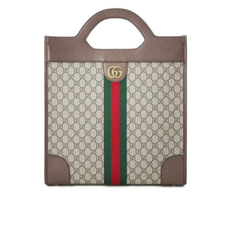 古驰GUCCI Ophidia TOTE中号 双G饰扣老花547941 男士女士手提包 金扣图片