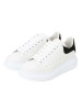 预售McQueen Sneakers Oversize小白鞋 白色厚鞋底光面皮553770黑尾 女士低帮鞋运动休闲鞋