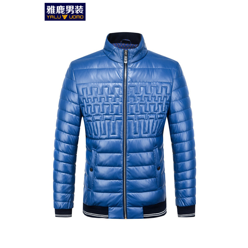 雅鹿男装羽绒服男简约男款立领轻薄短款男士羽绒服C67EDYB4N101