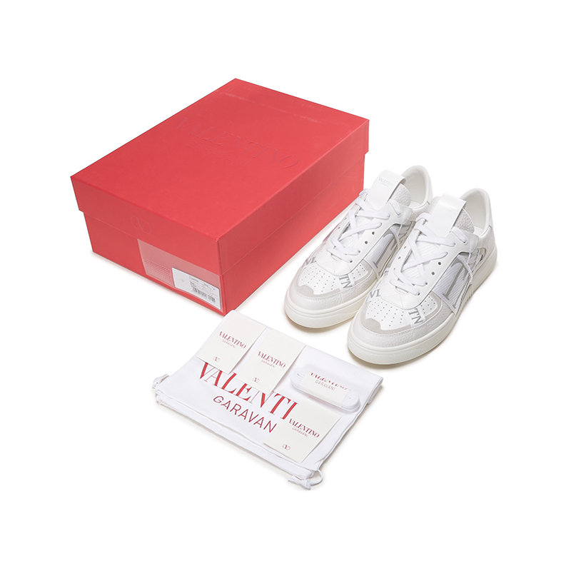 Valentino华伦天奴 男士皮革/织物VL7N系带休闲鞋运动鞋板鞋小白鞋 1Y2S0C58 WRQ