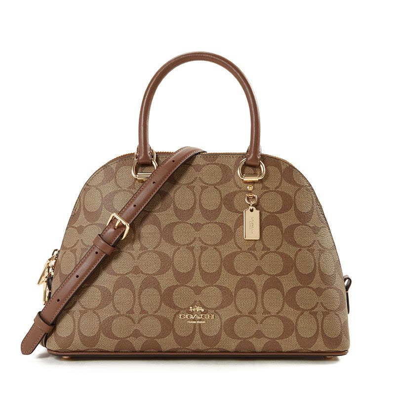 COACH蔻驰 女包SIERRA 贝壳包 字母印花 马车手提 单肩斜挎包 奢侈品包包图片