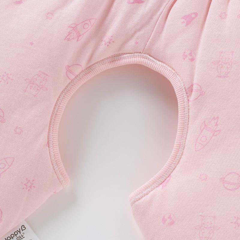 哈贝比（happyB） 婴儿衣服新生儿套装冬装 男女宝宝加厚保暖内衣绑带上衣长裤和尚服