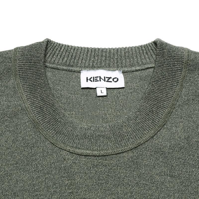 KENZO 高田贤三 女士 羊毛/棉圆领短袖针织衫羊毛衫 FB5 2PU555 3AB
