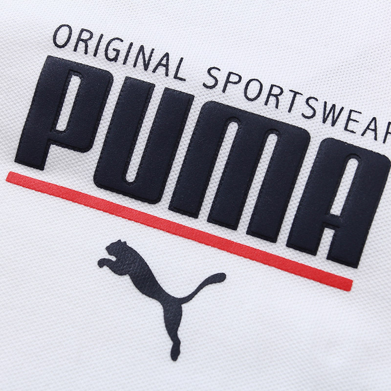 【自营】彪马PUMA男装翻领短袖POLO衫T恤经典LOGO款运动服852233 QC XL 85223302彪马白