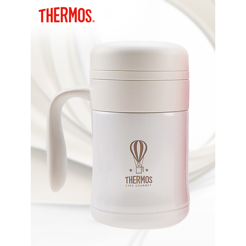 【膳魔师旗舰店】（精致脱俗，办公情侣） 膳魔师保温杯 TCMG-370 WH 白色 370ml 保温保冷大咖杯