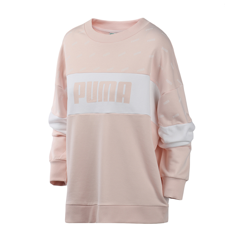 PUMA彪马女装运动服休闲百搭跑步健身训练圆领卫衣597899