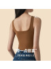 春夏方领宽吊带背心女带胸垫 U型美背防透肉透气优质棉内衣女