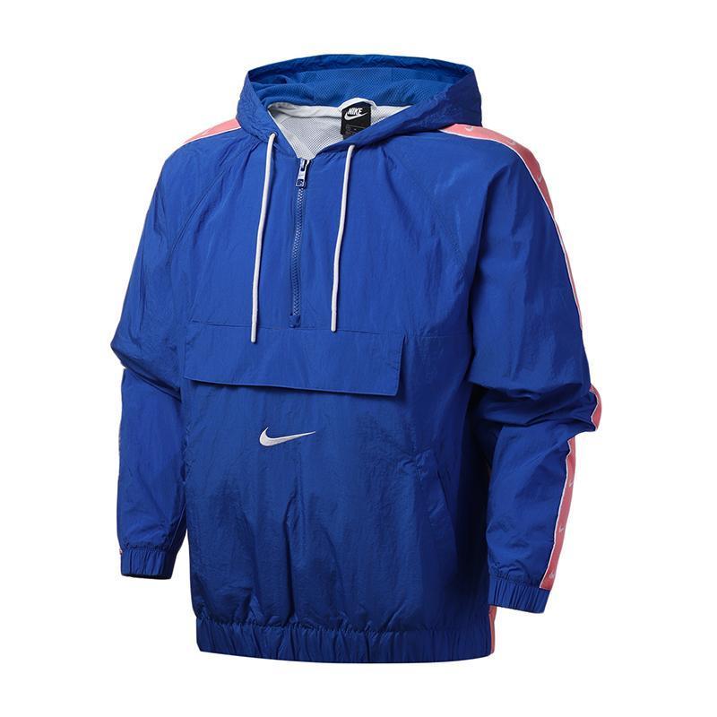 耐克男装卫衣大LOGO串标半拉链连帽衫休闲运动服 AT3916
