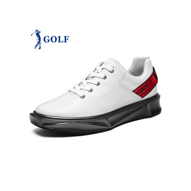 GOLF/高尔夫运动休闲鞋男菱格防滑时尚户外健步鞋系带轻质百搭复古风潮流板鞋男