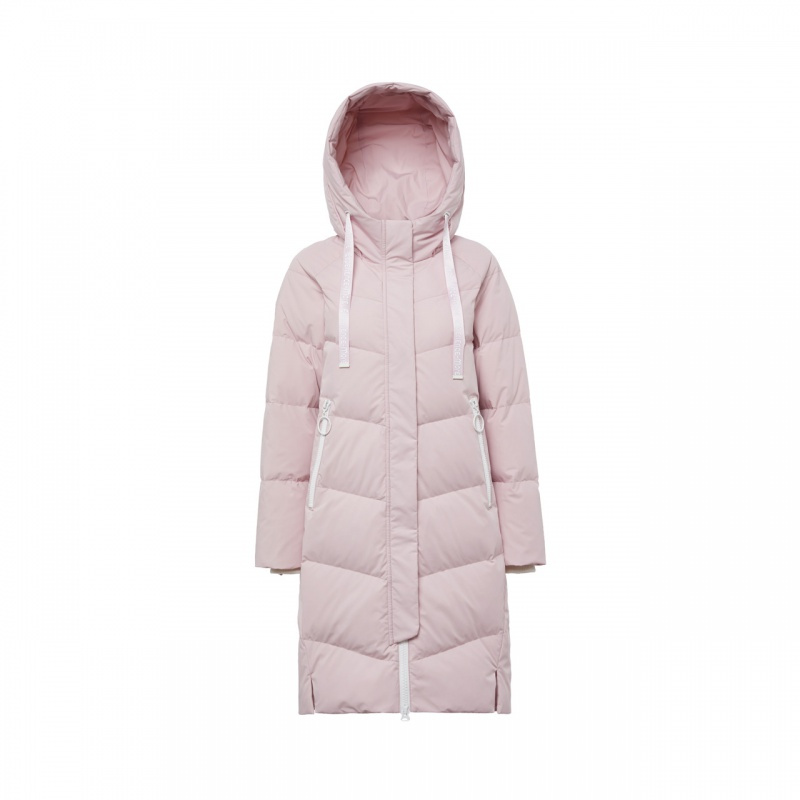 波司登冬季女士中长款羽绒服时尚保暖连帽休闲B80141546DS
