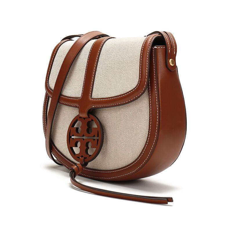 TORY BURCH 托里·伯奇 TB女包 MILLER系列 皮革/织物单肩斜挎包 73065