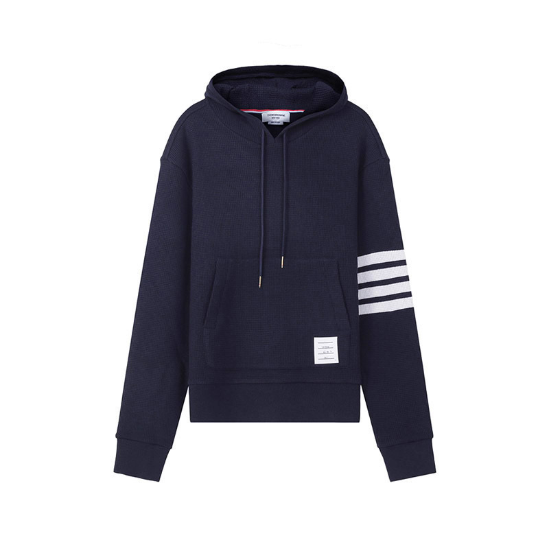 汤姆布朗thombrowne男士羊绒羊毛华夫格针织羊绒衫连帽衫mjt324aj0012