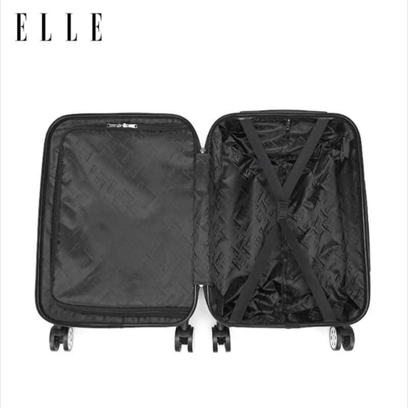 ELLE（她）飞机轮商务休闲20寸旅行箱61220 20寸+长款便携卡包/手拿包