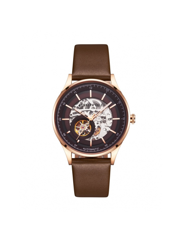 kennethcole机械男表商务皮带男表镂空自动机械男士手表