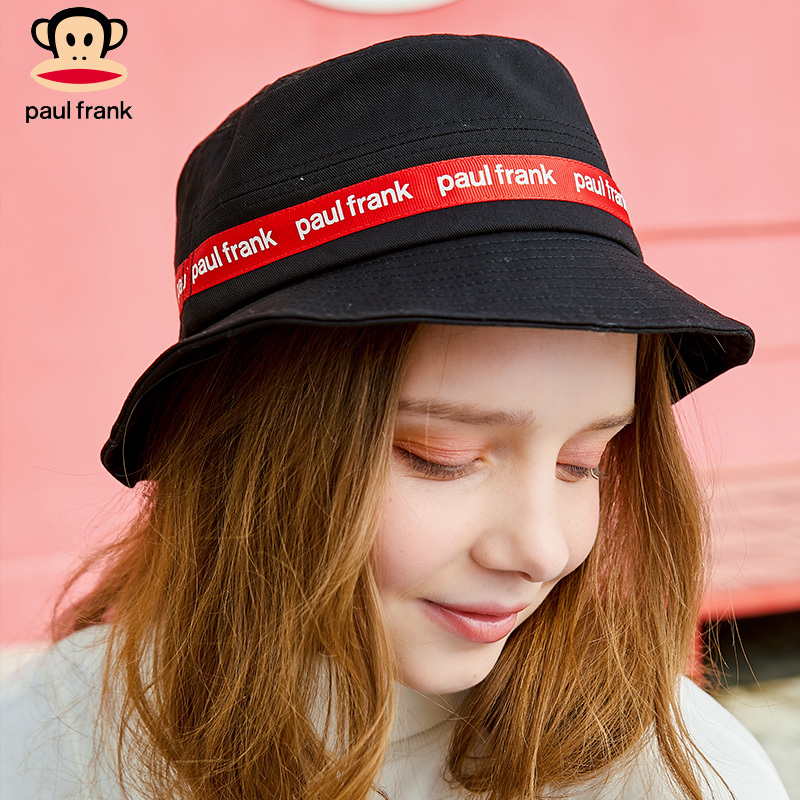 Paul Frank/大嘴猴2020春季新款渔夫帽女韩版织带休闲户外帽子潮
